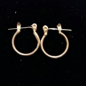 Small gold toned hoop earrings